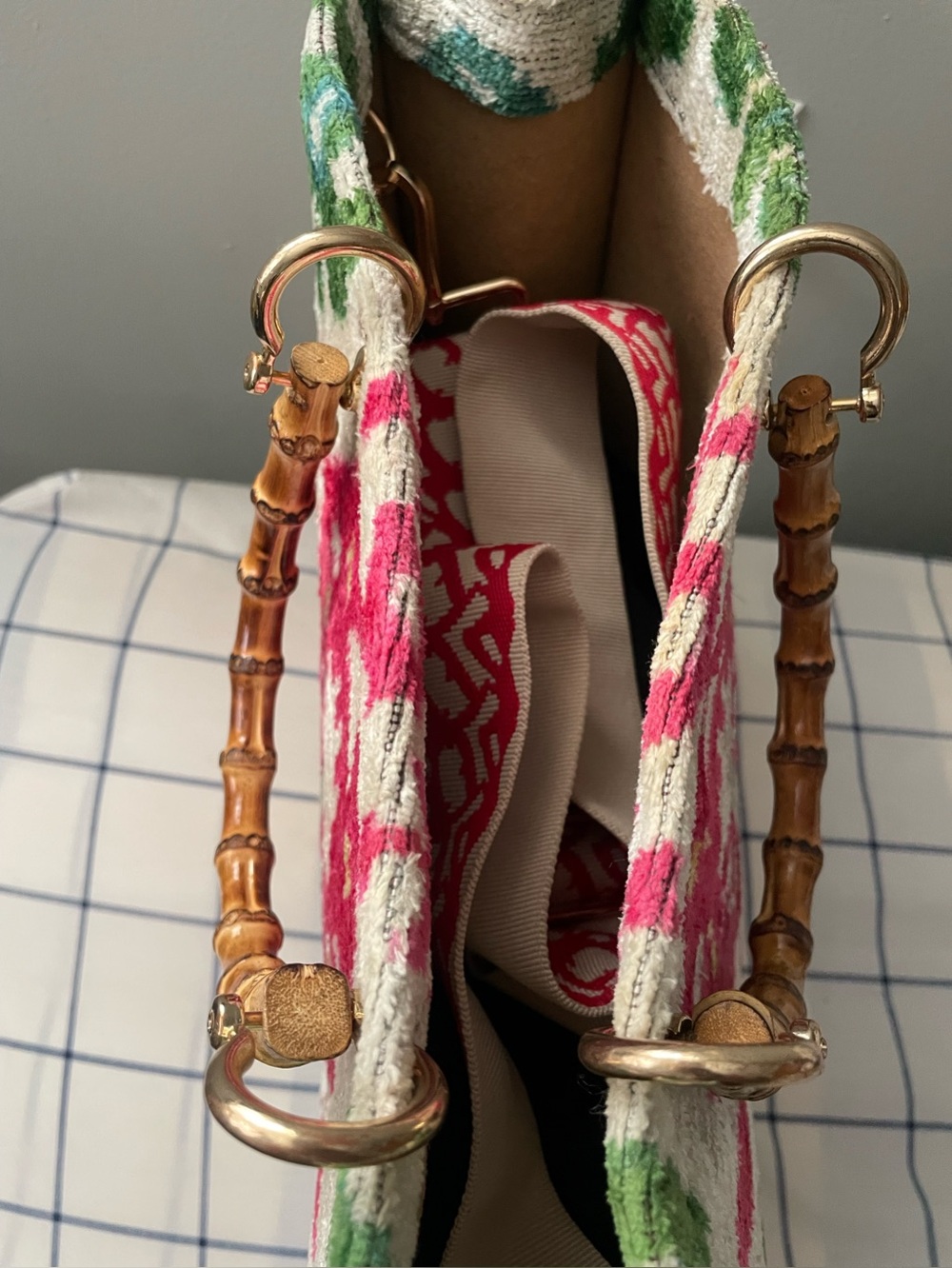 Wolf & Willa Large Tote Bamboo Handle - Picture 6 of 11